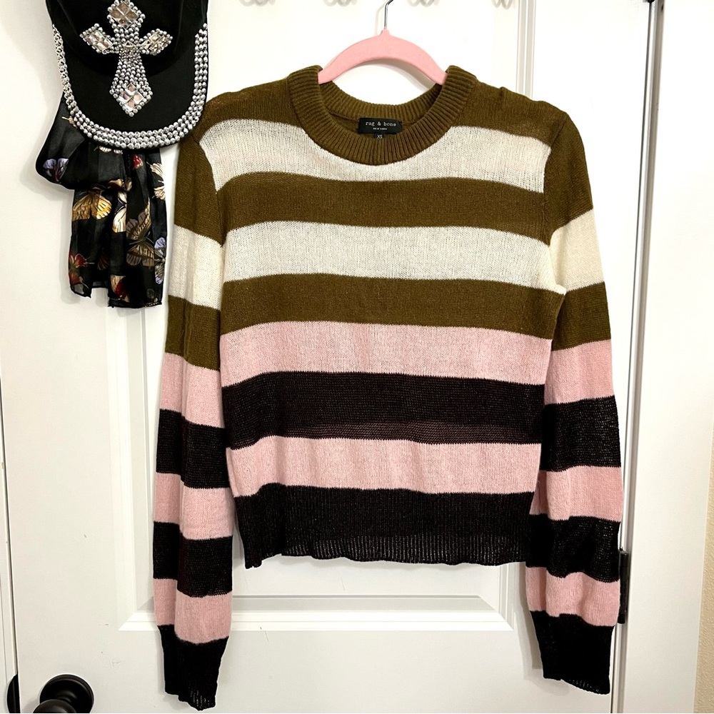 RAG & BONE color block striped sweater.